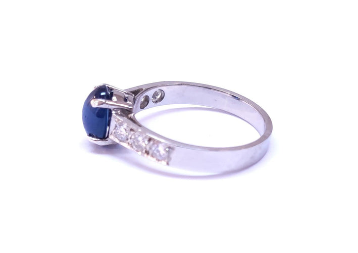 Bague 54-55 Bague saphir or blanc 58 Facettes FA-12