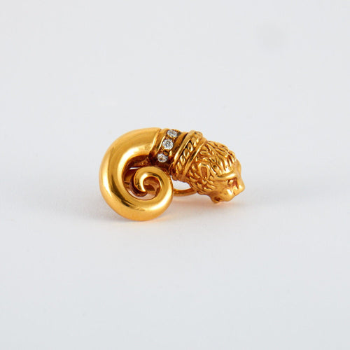 Boucles d'oreilles ZOLOTAS - Clips d'oreilles Chimères Or et Diamants 58 Facettes