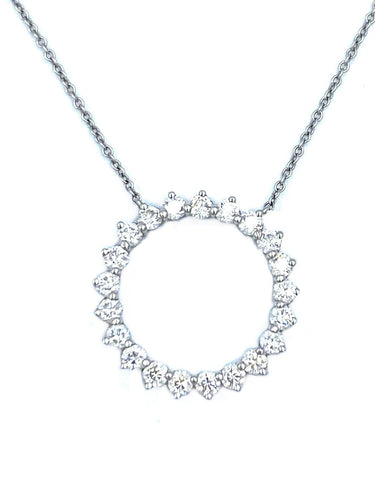 Collier TIFFANY & Co. Collier Open Circle en platine et diamants 58 Facettes