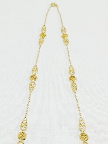 Collier Sautoir Art Nouveau Or Filigrané 58 Facettes 3074/1