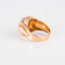 Bague 51 Bague Tank or jaune & platine 58 Facettes