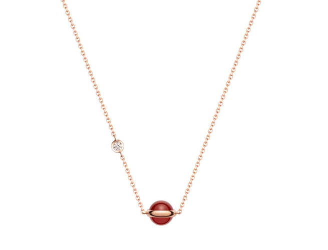 Pendentif PIAGET - Pendentif Possession Or rose Diamant Cornaline 58 Facettes G33PB200