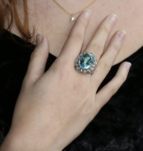 Bague Bague COCKTAIL aigue-marine 58 Facettes 423