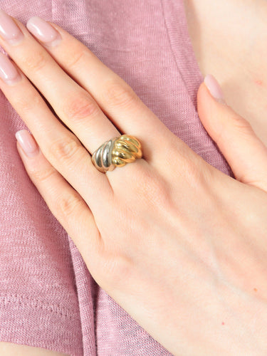 Bague Bague Dôme 2 Ors 58 Facettes