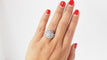 Bague 50 Bague entourage Vintage en Palladium et diamants 58 Facettes 29680