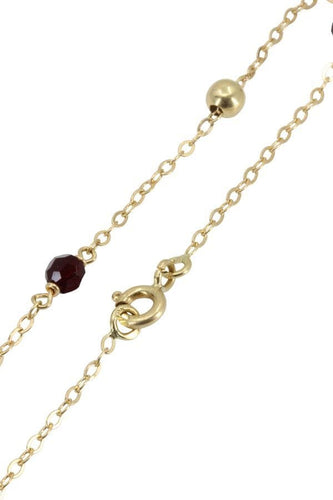 Bracelet BRACELET BOULES OR ET GRENAT 58 Facettes 038571