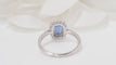 Bague 54.5 Bague en Or blanc, saphir de Ceylan et diamants 58 Facettes 32241