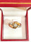 Bague Bague ancienne or rose et blanc trilogie de diamants 58 Facettes