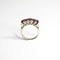 Bague 52 Demie-Alliance Vintage en Or Blanc et Rubis 58 Facettes