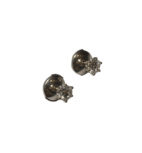 Boucles d'oreilles PUCES D'OREILLES OR DIAMANTS 58 Facettes