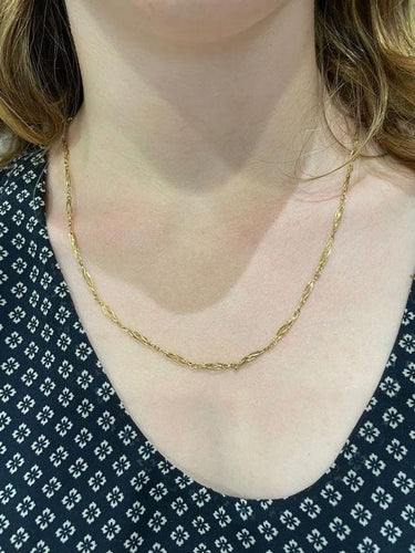 Collier CHAINE ANCIENNE MAILLE FANTAISIE 58 Facettes 050441