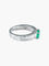 Bague Bague émeraude ovale et diamants baguette or blanc 58 Facettes LP15-23