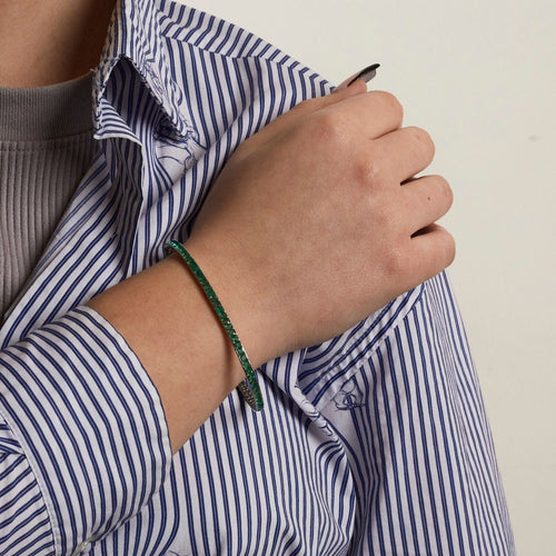Bracelet Bracelet ligne Emeraudes 58 Facettes