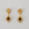 Boucles d'oreilles Pendantes en Or jaune, diamants & saphirs 58 Facettes P12L14