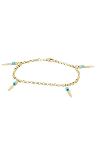 Bracelet BRACELET BRELOQUES PLUMES TURQUOISES 58 Facettes 043721