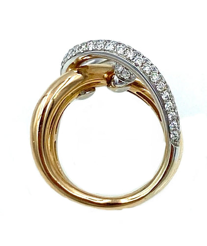 Bague Verdi. Bague 2 ors et diamants 58 Facettes