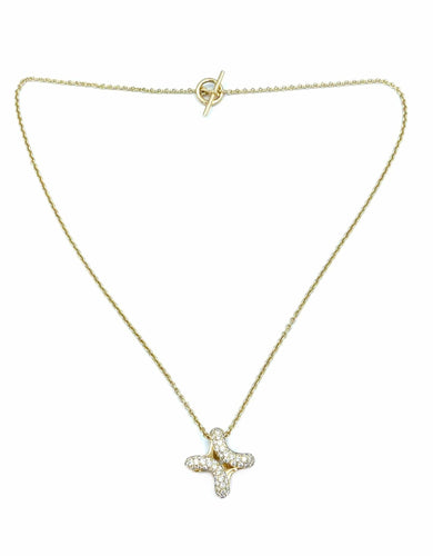 Collier HERMÈS. Collier Lima or jaune et diamants 58 Facettes