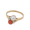Bague 54 Bague Toi et Moi diamants Perle Corail 58 Facettes 25163
