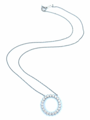 Collier TIFFANY & Co. Collier Open Circle en platine et diamants 58 Facettes