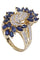 Bague Bague Or jaune Saphirs et Diamants 58 Facettes 076711