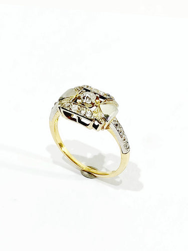Bague Bague Art Déco Or Et Diamants 58 Facettes 3082/1