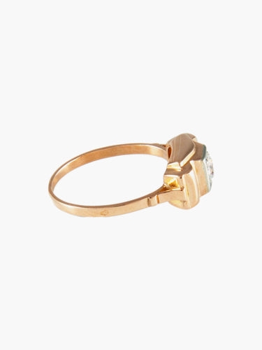 Bague 56 Bague Tank Or et Platine 58 Facettes