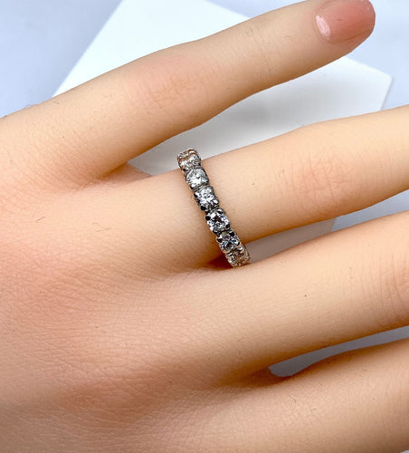 Bague 49 Alliance 16 diamants 1,80 carat 58 Facettes AB283