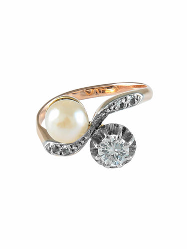 Bague 55 Bague Toi & Moi Perles 58 Facettes