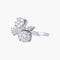 Bague 53 Bague motif floral Diamants 58 Facettes
