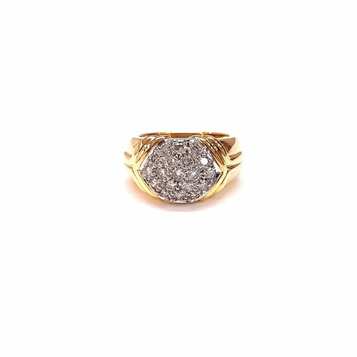 Bague 54 Bague jonc pavée diamants 58 Facettes Bag.DV-23.VIG.