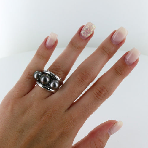 Bague Bague POIRAY "Fidji" perles de Tahiti 58 Facettes