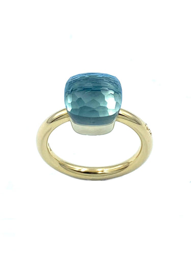 Bague POMELLATO. Bague Nudo Topaze bleue 58 Facettes