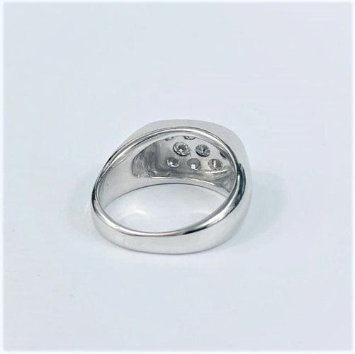 Bague Chevalière Or Blanc Diamant 58 Facettes 20400000506