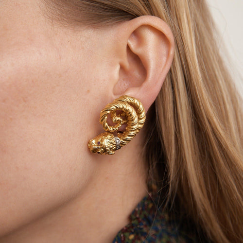 Boucles d'oreilles ZOLOTAS - Clips d'oreilles Chimères 58 Facettes