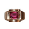 Bague 52 / rubis synthétique Bague Tank chevalière rubis Verneuil 58 Facettes 534