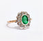Bague 56 Bague pompadour émeraude diamants 58 Facettes 1-685/3