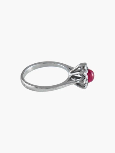 Bague Bague Marguerite Rubis cabochon 58 Facettes
