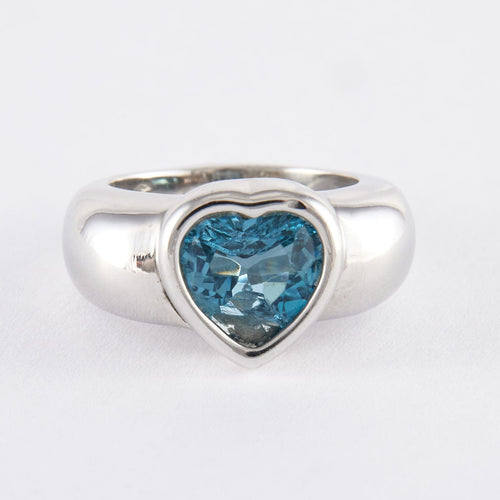 Bague Bague Piaget, "Coeur", or blanc et topaze. 58 Facettes