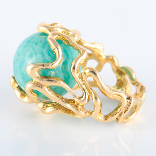 Bague 52 Bague Gilbert Albert Or jaune 8 billes interchangeables 58 Facettes