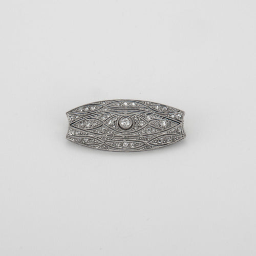 Broche Broche Art Déco Or Platine Diamants 58 Facettes