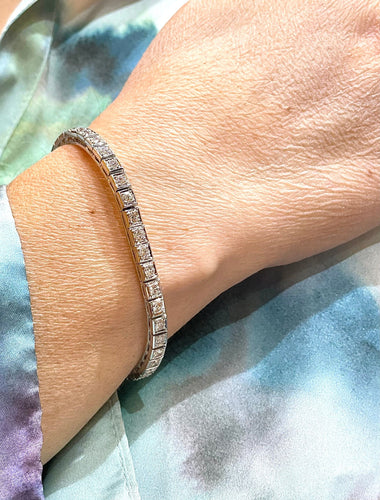 Bracelet Bracelet tennis  diamants et or blanc 58 Facettes