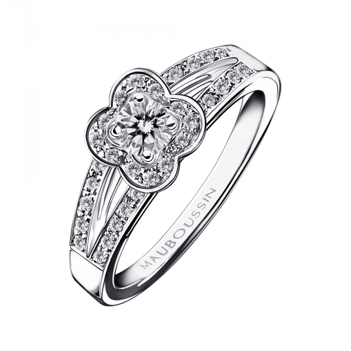 Bague SOLITAIRE MAUBOUSSIN CHANCE OF LOVE N°2 58 Facettes