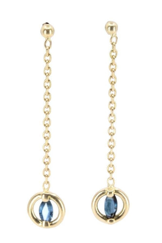 Boucles d'oreilles Boucles d'oreilles pendantes saphirs 58 Facettes 061871