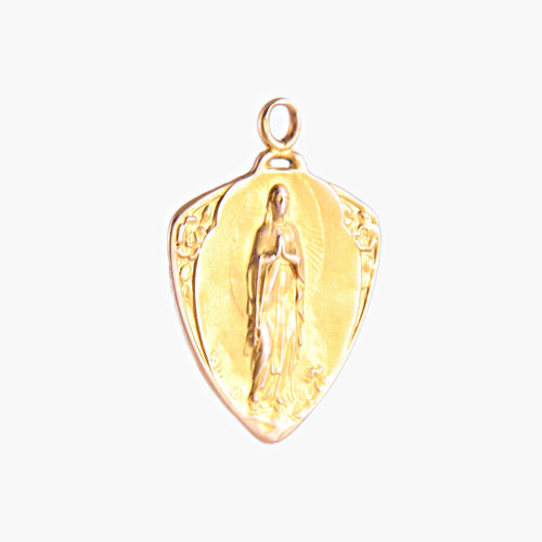 Pendentif Médaille-Pendentif Art Nouveau en or jaune 58 Facettes 442