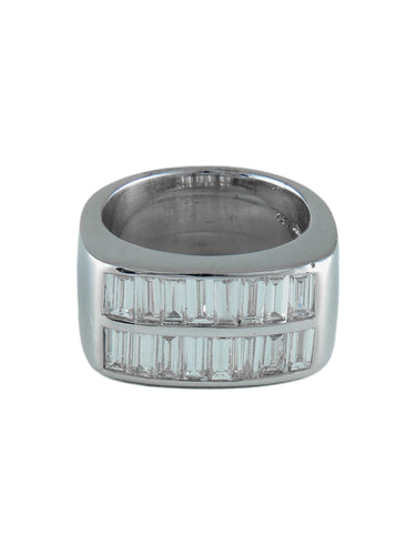 Bague Bague Baguettes de Diamant 58 Facettes
