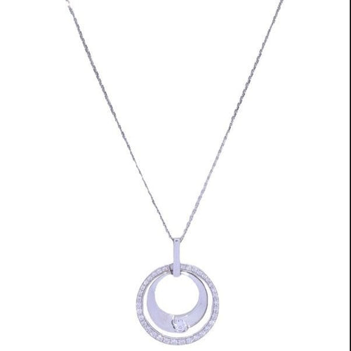 Collier GAREL - Collier "Envol" Or blanc Diamants 58 Facettes 082081