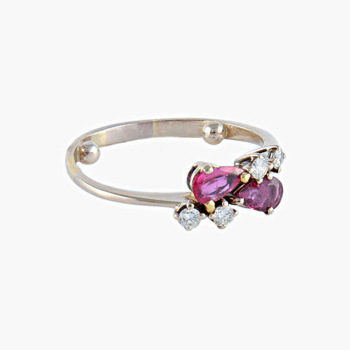 Bague Bague Rubis Diamants 58 Facettes