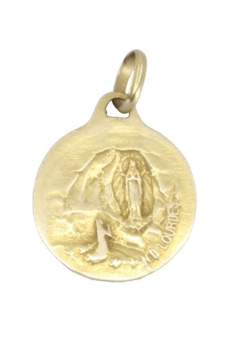 Pendentif MÉDAILLE ANCIENNE AUGIS NOTRE DAME DE LOURDES 58 Facettes 059861
