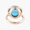 Bague 51 Bague Topaze bleue Diamants 58 Facettes