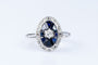 Bague Bague diamant saphir or blanc 58 Facettes BG250736-18